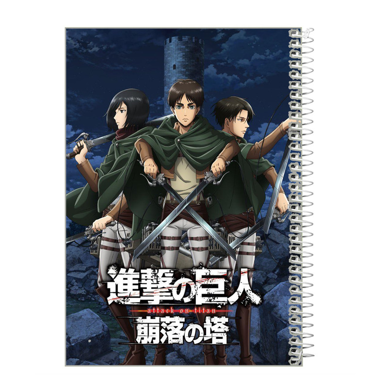 دفتر مشق 60 برگ طرح انیمه اتک آن تایتان کد f13