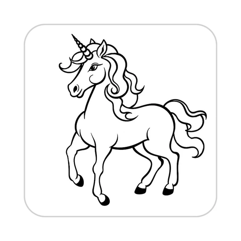 زیر لیوانی کاکتی طرح اسب تک شاخ و یونیکورن مدل mp29536