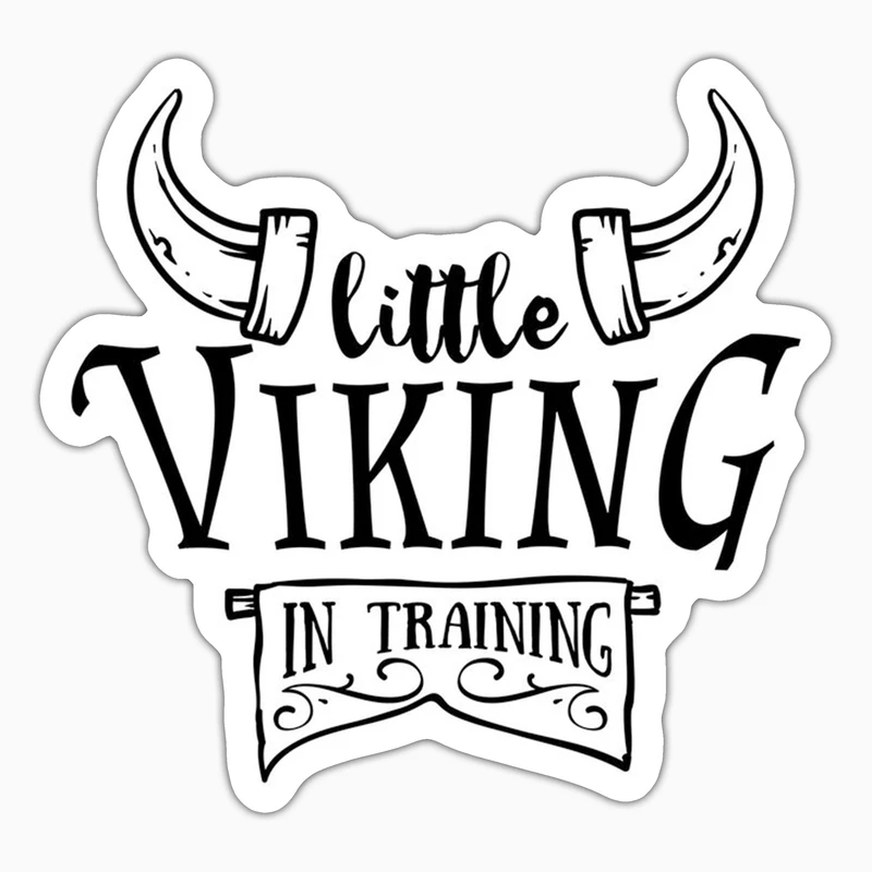 استیکر لپ تاپ و موبایل بووم طرح Little Viking کد LB48