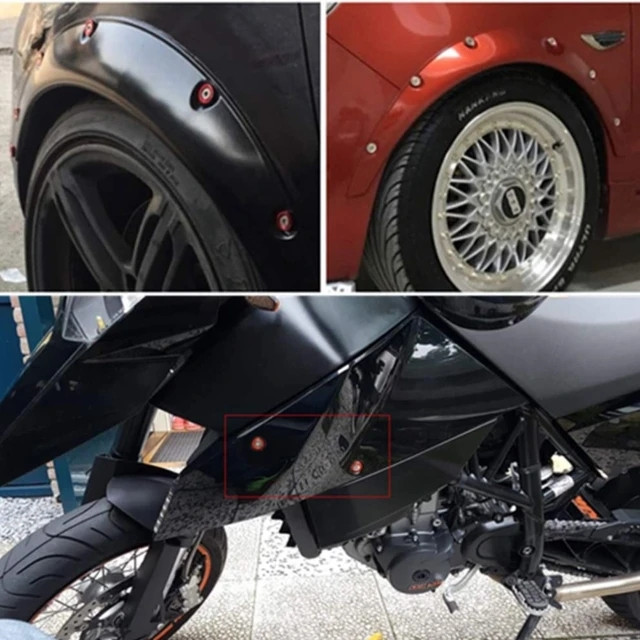 واشر رنگی و پیچ موتور سیکلت کد Z3 مدل فلزی مجموعه 20 عددی
