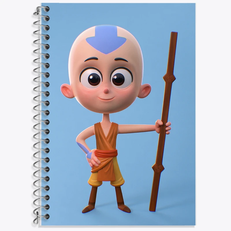 دفتر زبان 50 برگ خندالو مدل دو خط طرح انیمه آواتار (Avatar) کد F809