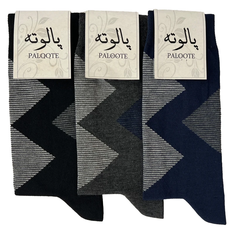 جوراب مردانه پالوته مدل PLT-P1 مجموعه 3 عددی