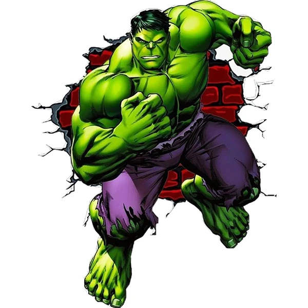 استیکر پارچه و لباس پاد آفرین طرح کارتونی هالک کد 3529