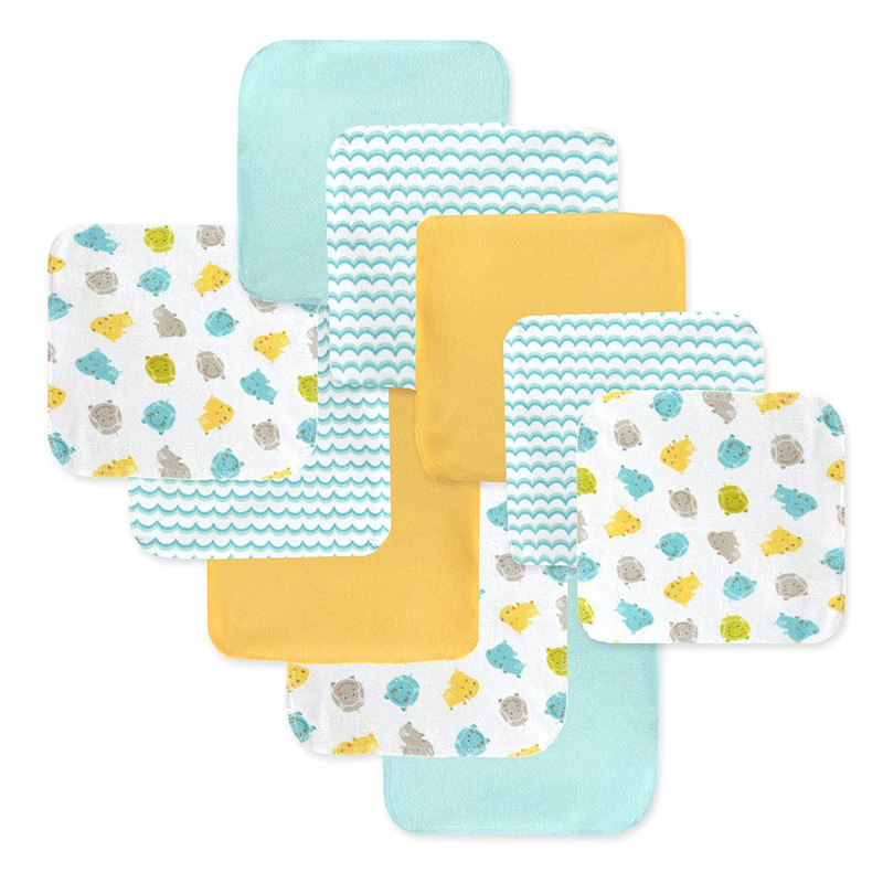 حوله دست و صورت نوزاد جاست بورن مدل دریایی بسته 10 عددی