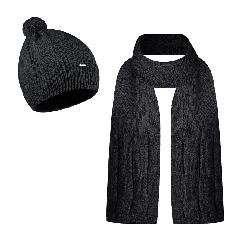 ست کلاه و شال گردن بافتنی زنانه سیلکا مدل Raha1