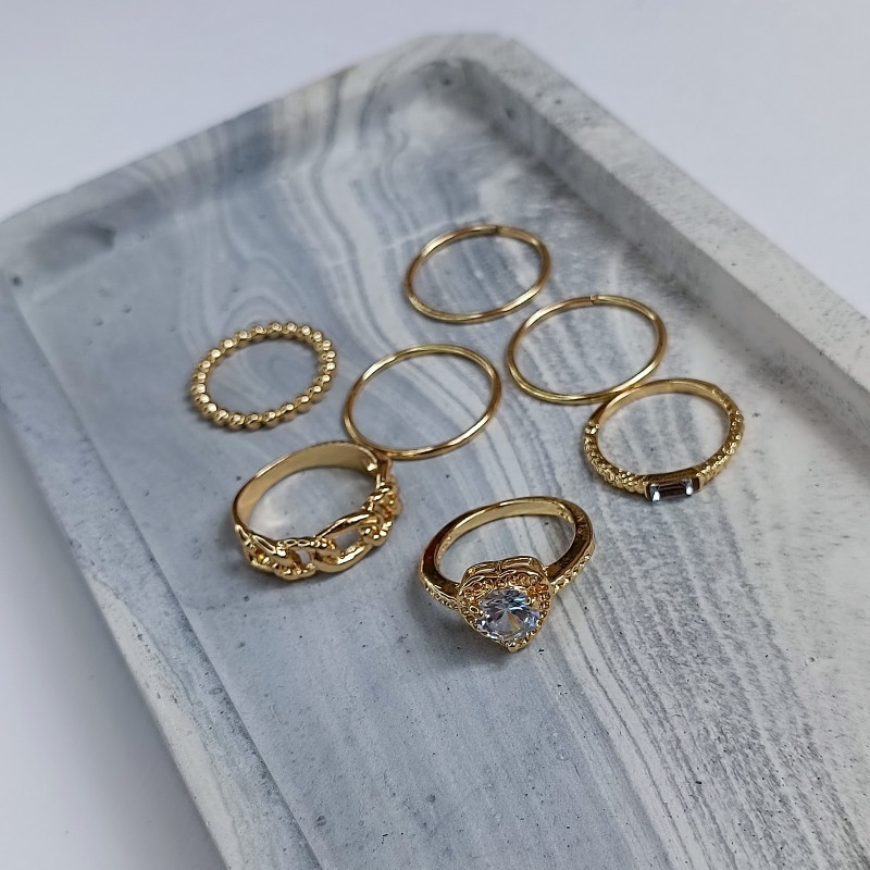 انگشتر زنانه کد 111 مجموعه 5 عددی