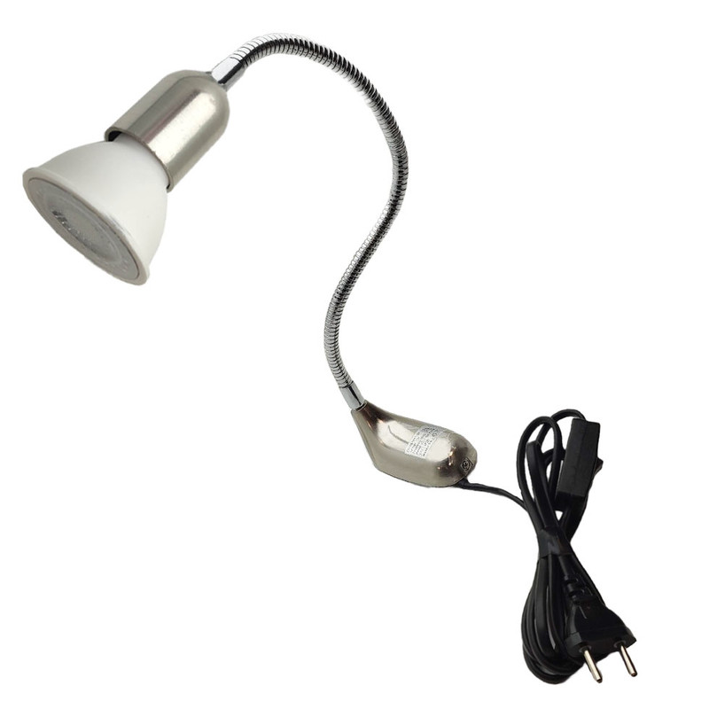 چراغ دیواری مدل خرطومی فلزی ثابت طرح بالا تابلویی پایه GU5.3 کد F541