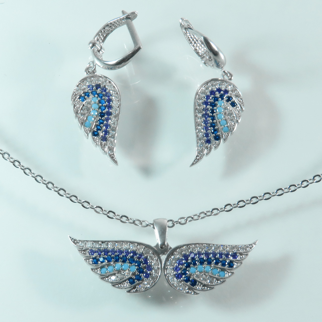 نیم ست نقره زنانه کد AV067