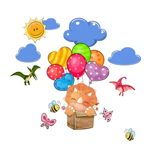 استیکر دیواری کودک مدل cute dinosaur 1 ferito