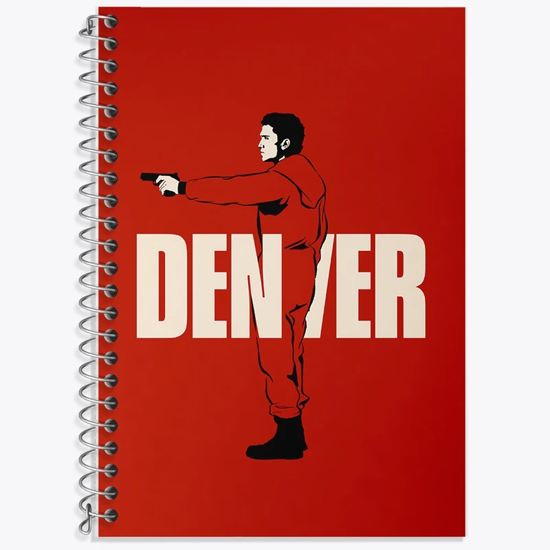 دفتر لغت 50 برگ خندالو طرح دنور سریال خانه ی کاغذی کد F1717