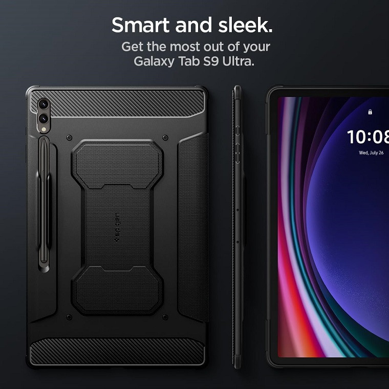 کیف کلاسوری اسپیگن مدل Rugged Armor Pro مناسب برای تبلت سامسونگ Galaxy Tab S10 Ultra / S9 Ultra / S8 Ultra