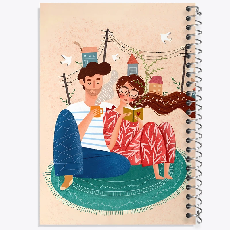 دفتر مشق 100 برگ خندالو طرح عاشقانه کد N5654