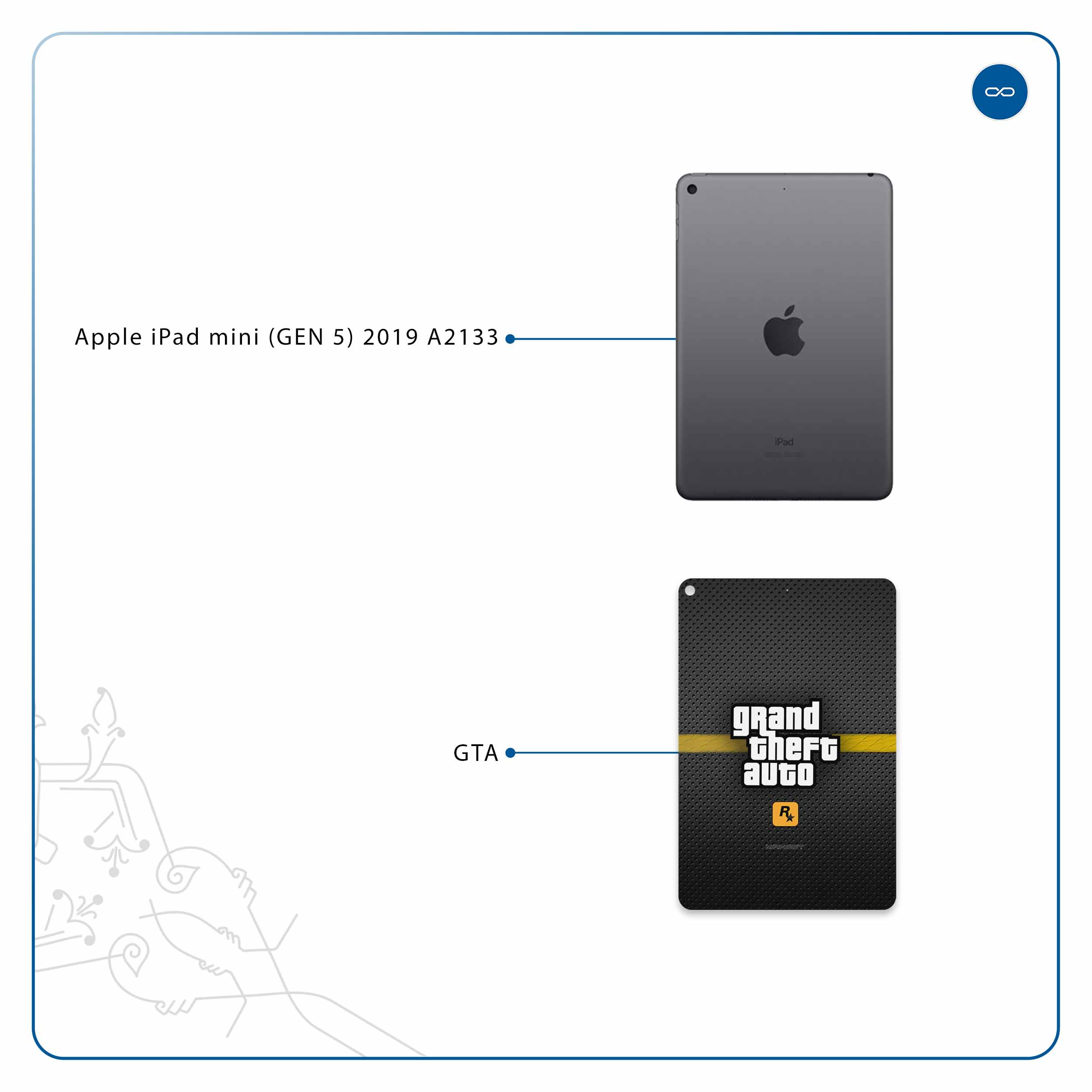 مشخصات، قیمت و خرید برچسب پوششی ماهوت مدل Gta-Game مناسب برای تبلت اپل iPad  mini (GEN 5) 2019 A2133 | دیجی\u200cکالا