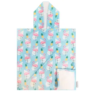 حوله کودک رینبو مدل Poncho-Flam سایز 60x60 سانتی متر