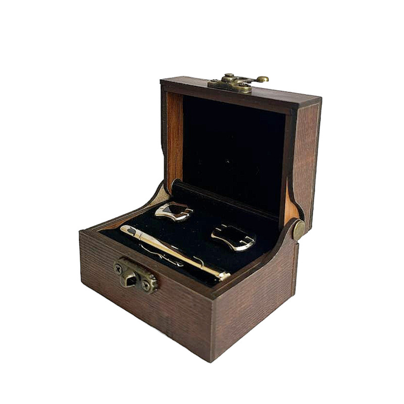 ست دکمه سردست و گیره کراوات مردانه مدل w1011