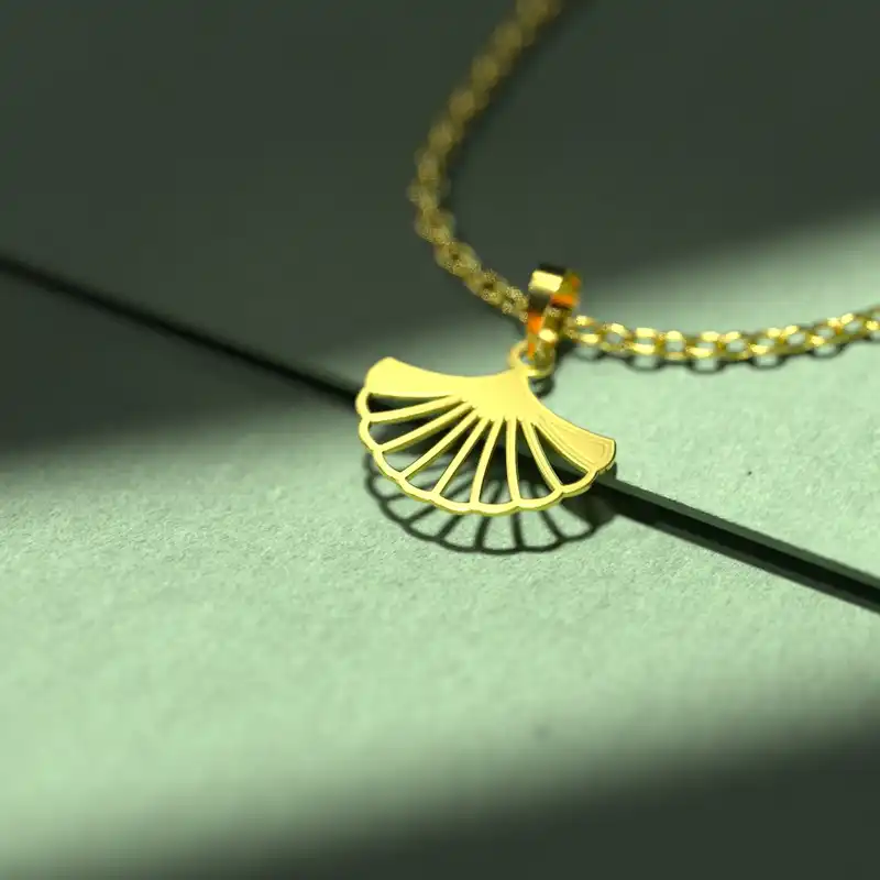 گردنبند طلا 18 عیار زنانه مدوپد مدل هندسی کد D3-1-1243