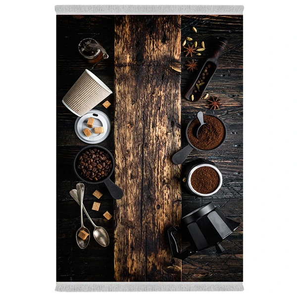 فرش پارچه‌ای دفه مدل فرشینه طرح آشپزخانه کد 1160