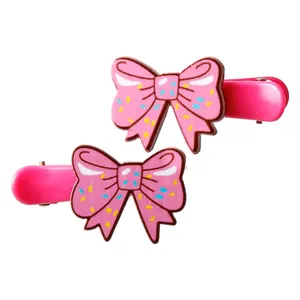 گیره مو دخترانه مدل پاپیون کد Fr224 مجموعه 2 عددی
