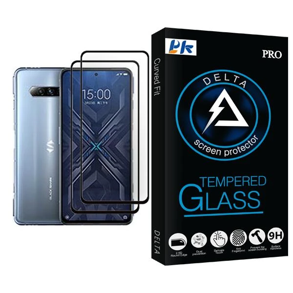 محافظ صفحه نمایش پی کی مدل Delta Glass MIX002 مناسب برای گوشی موبایل شیائومی Black Shark 4 بسته دو عددی