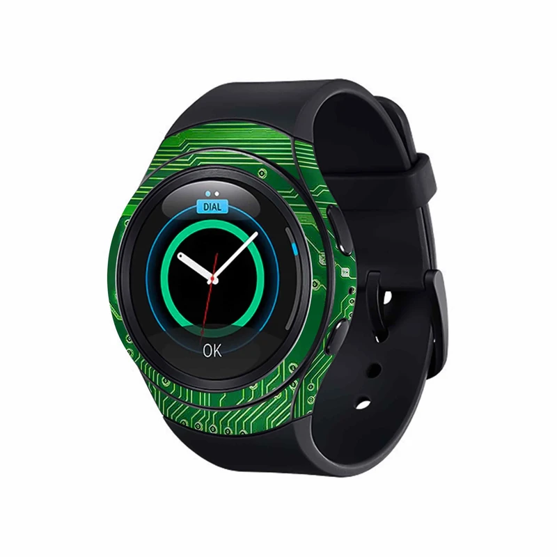برچسب ماهوت طرح Green_Printed_Circuit_Board مناسب برای ساعت هوشمند سامسونگ Galaxy Gear S2