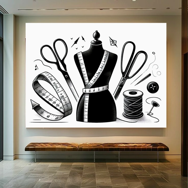 تابلو بوم طرح طراحی لباس مد فشن دیزاینر کد FP104950