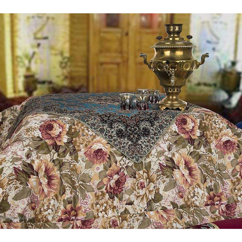 لحاف کرسی سندس مدل رز کد 08 سایز 300x300 سانتی متر لحاف کرسی سندس مدل رز کد 08 سایز 300x300 سانتی متر