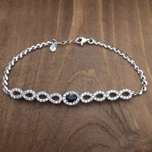 دستبند نقره زنانه کد 3033