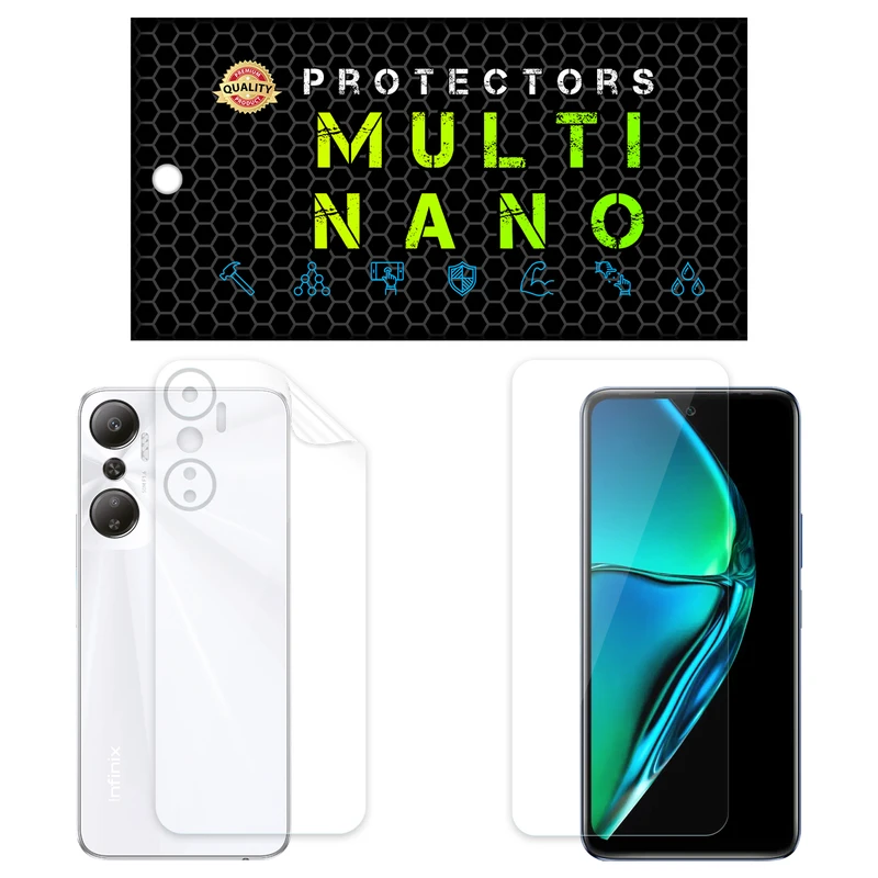  محافظ صفحه نمایش مولتی نانو مدل X-SFT مناسب برای گوشی موبایل انفینیکس Hot 20 4G به همراه محافظ پشت