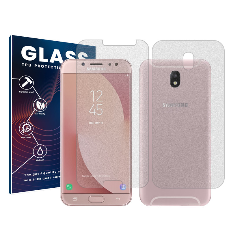 محافظ صفحه نمایش مات گلس مدل Resistant مناسب برای گوشی موبایل سامسونگ Galaxy J7 Pro به همراه محافظ پشت گوشی