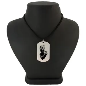 گردنبند مردانه ترمه ۱ مدل پلنگ سیاه Black Panther کد Sam 2379