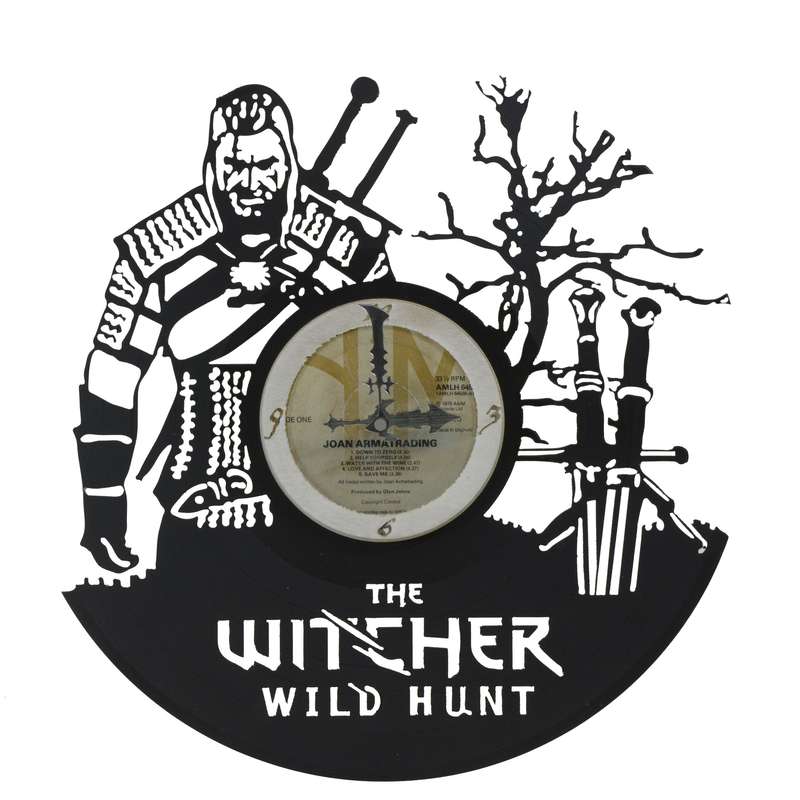 ساعت دیواری مدل صفحه گرامافونی طرح بازی the witcher