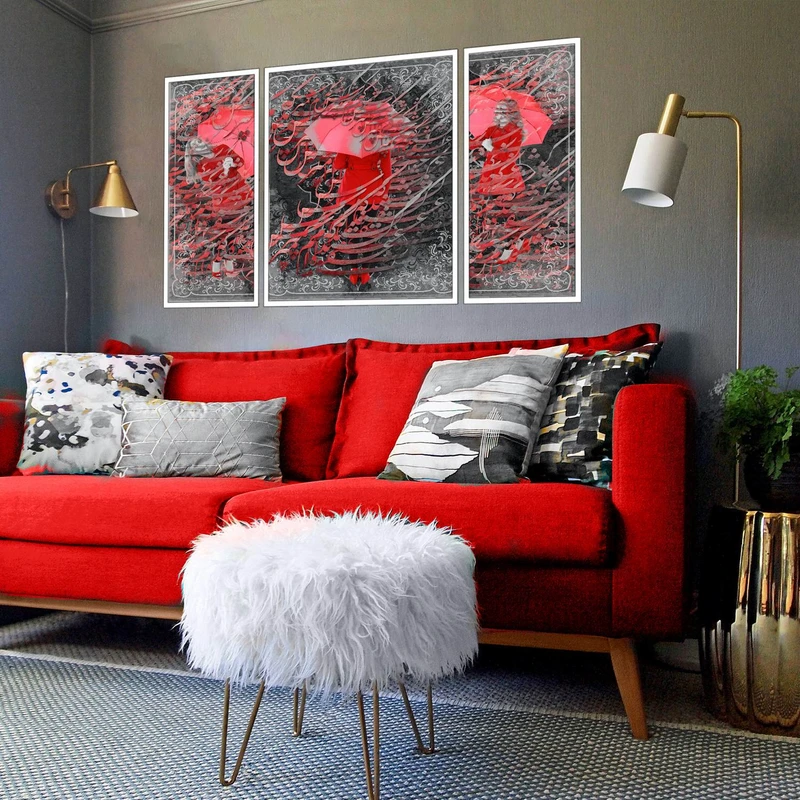 تابلو بکلیت طرح مدرن دیجیتال آرت مدل W-2947 مجموعه 3 عددی