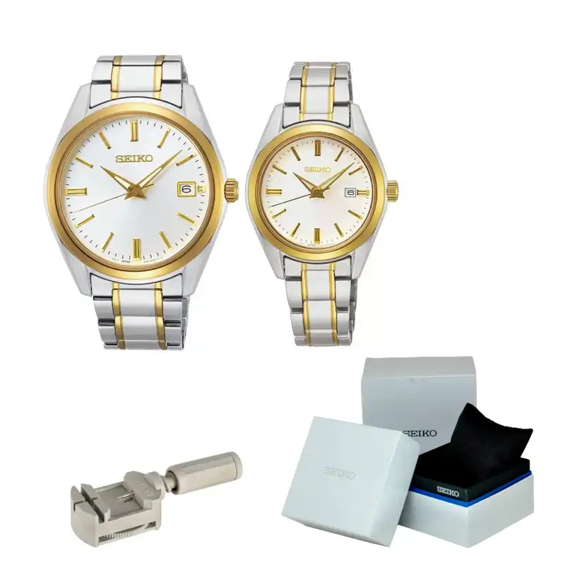 ست ساعت مچی عقربه ای زنانه و مردانه سیکو مدل SUR312P1-SUR636P1