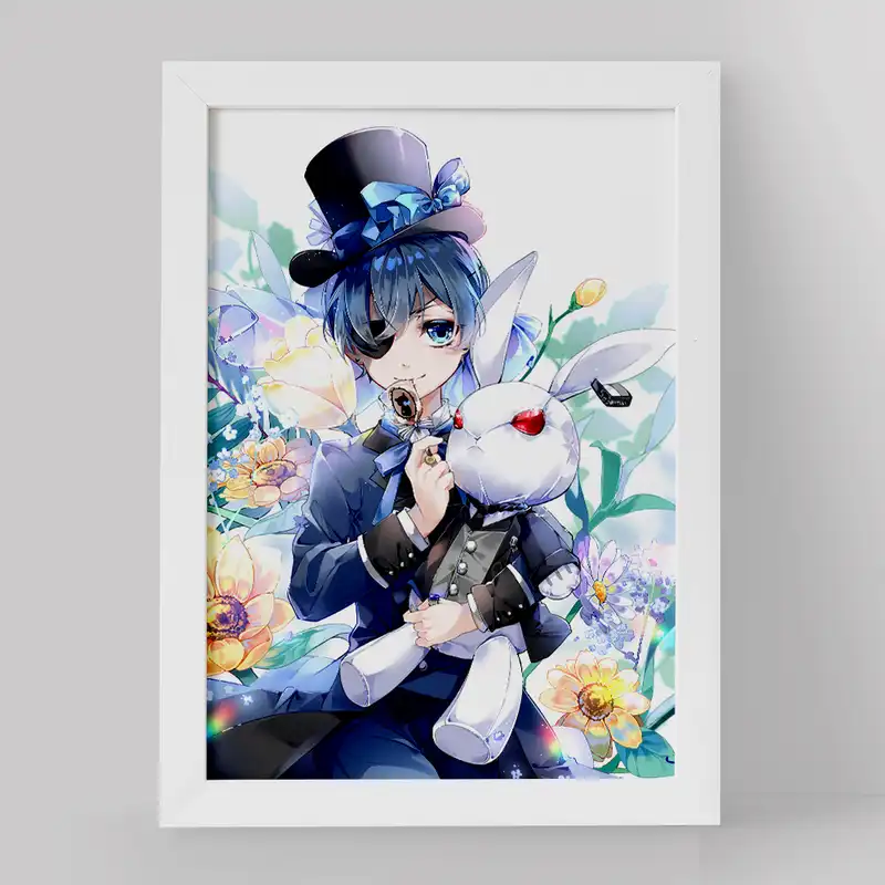 تابلو خندالو مدل شیل انیمه خادم سیاه کد 16341