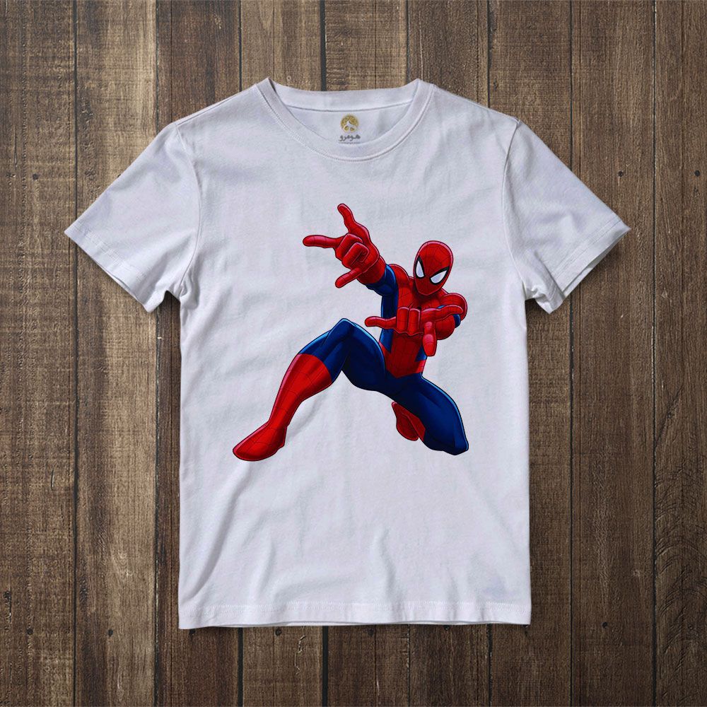 تی شرت آستین کوتاه مردانه هومرو مدل TW468 طرح مرد عنکبوتی - - 6