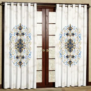 پرده مدل هازان پانچی کد 4346R سایز 140x200 سانتی متر