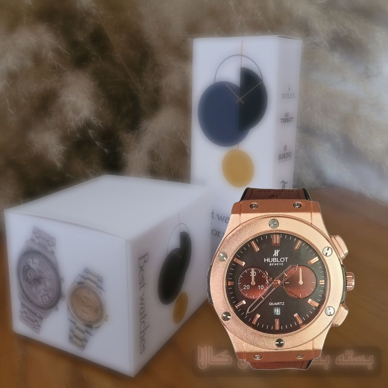 ست ساعت مچی عقربه ای مدل تک موتور ساده_rz_brn097