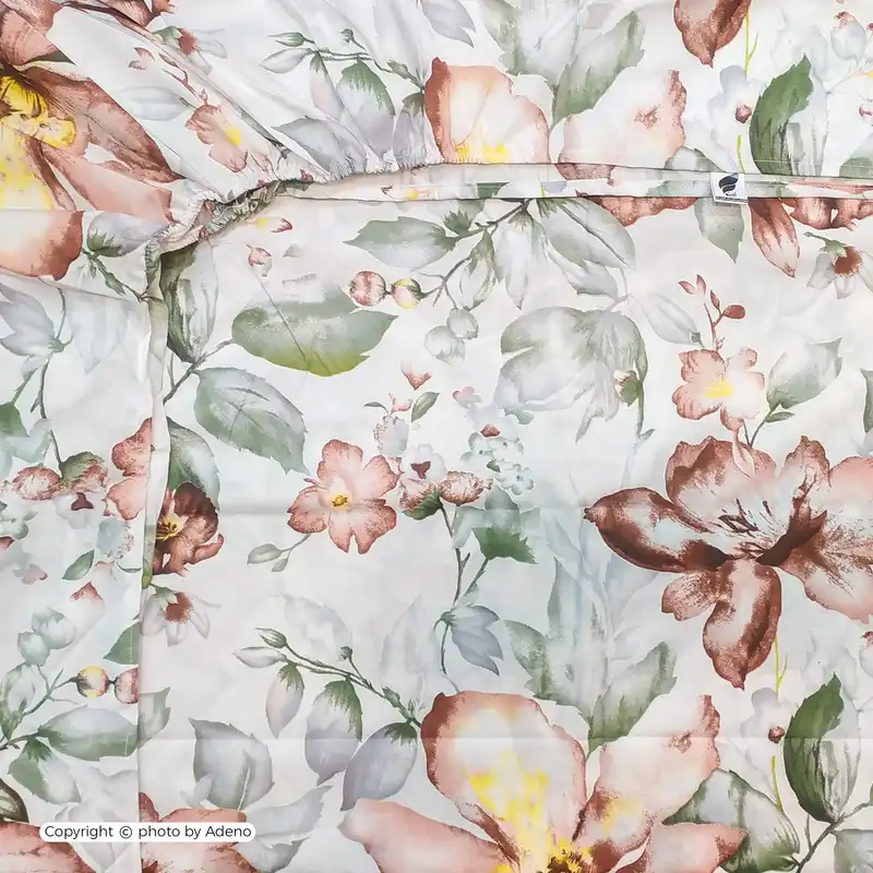 سرویس ملحفه آدنو مدل خزان کد IR130 یک نفره 2 تکه