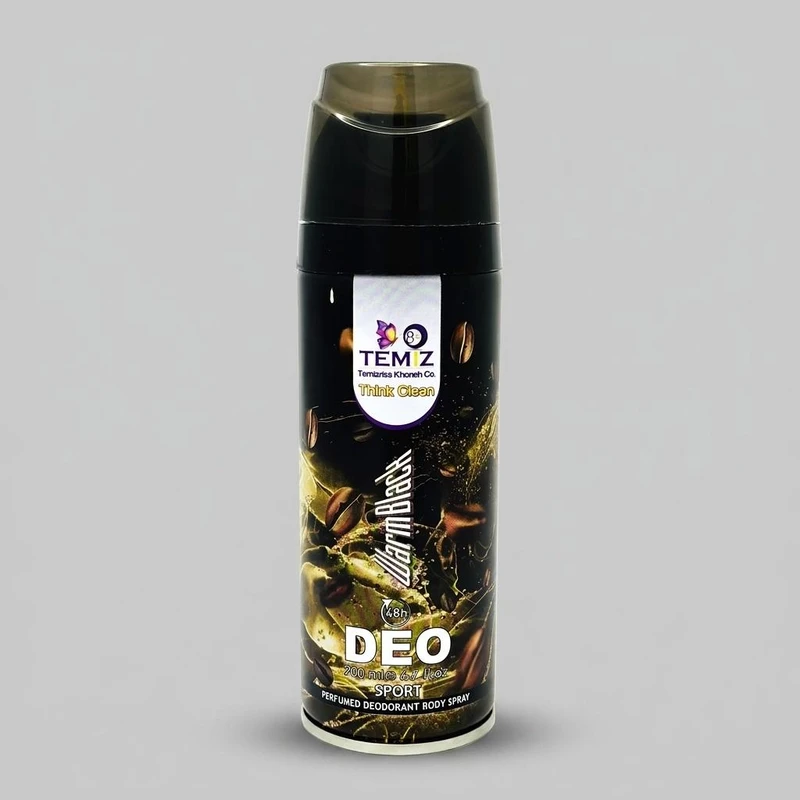 اسپری دئودورانت تمیز مدل warm black حجم 200 میلی لیتر 