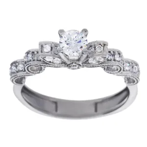 انگشتر نقره زنانه مدل سولیتر کد p120