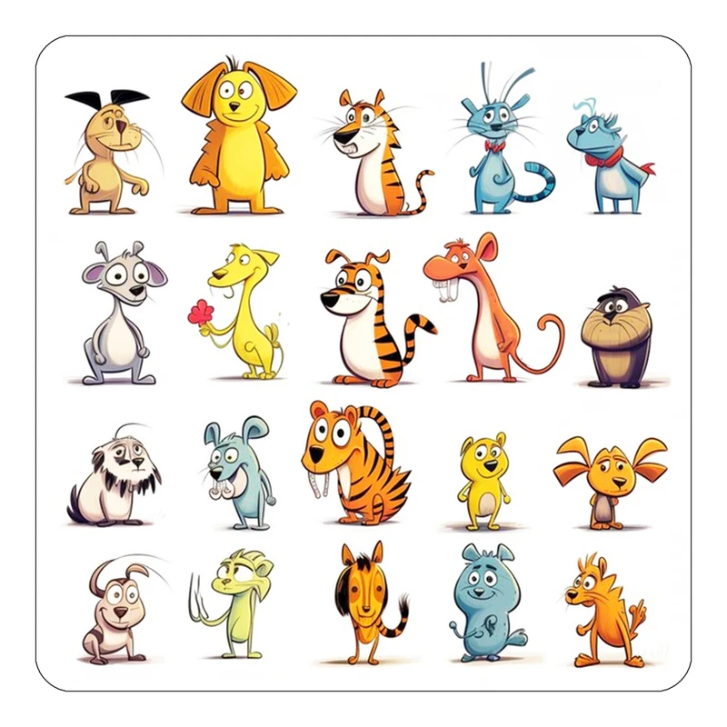 مگنت کاکتی طرح حیوانات کارتونی مدل mp27739