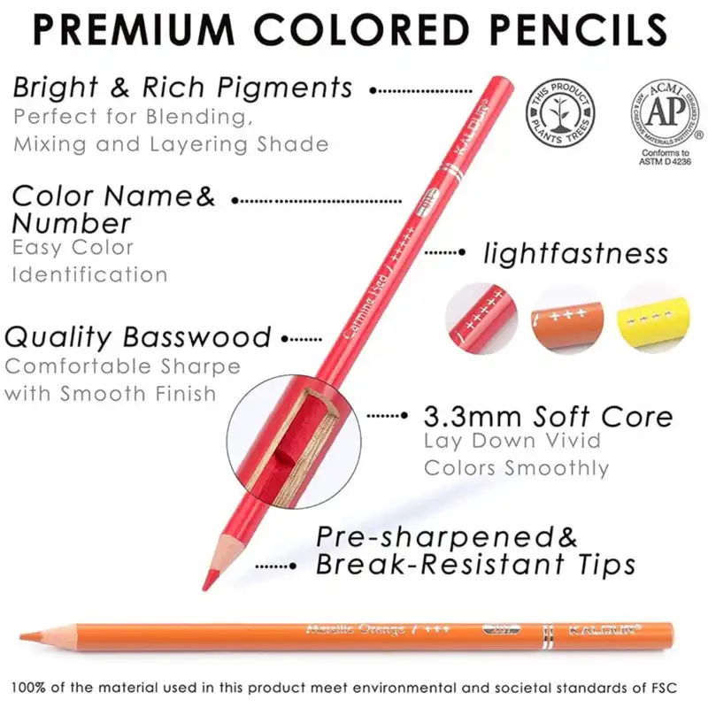 مداد رنگی 300 رنگ کالور مدل جعبه فلزی