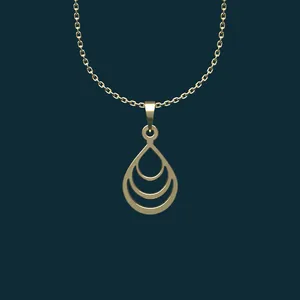 گردنبند طلا 18 عیار زنانه مدوپد مدل هندسی کد BB2-1-1109