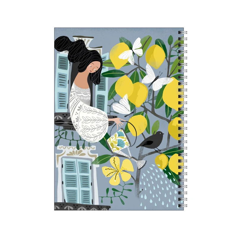 دفتر مشق 50 برگ بامبیلیپ طرح پنجره و لیمو و پروانه  کد 3206808