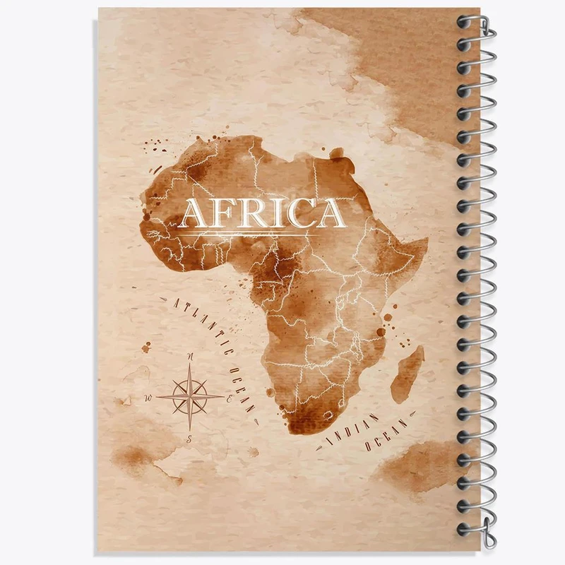 دفتر شطرنجی 50 برگ خندالو طرح آفریقا Africa کد 29829