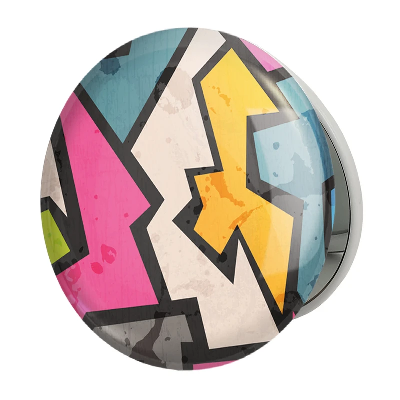 آینه جیبی خندالو طرح نقاشی انتزاعی مدل تاشو کد 5333 