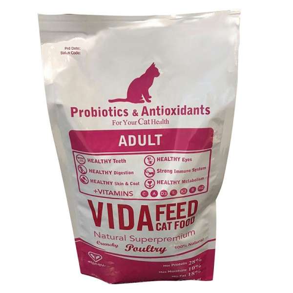 غذای خشک گربه ویدا فید مدل مرغ و سبزیجات وزن 10 کیلوگرم