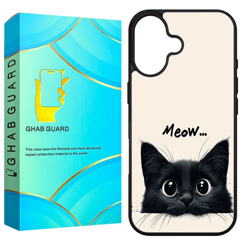 کاور قاب گارد طرح گربه مدل G16PL مناسب برای گوشی موبایل اپل iPhone 16 Plus