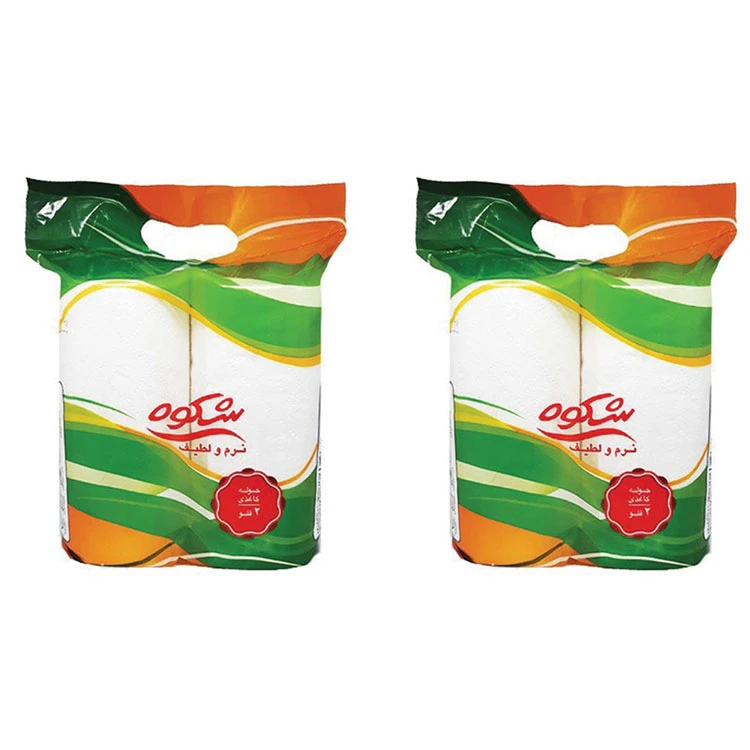 دستمال حوله ای شکوه مدل دوقلو بسته 4 عددی