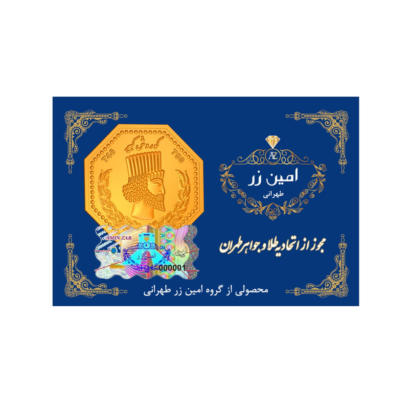 سکه گرمی طلا 18 عیار امین زر مدل ZMA-5